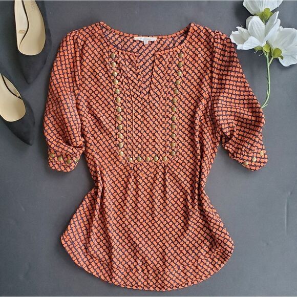 41 Hawthorne Orange blouse - Picture 1 of 8